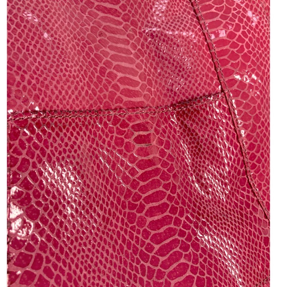 Blush Pink Perlina Embossed Python Leather Hobo - image 5